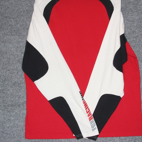 Fox Racing Long Sleeve Graphic Tee Shirt Red Black White Men's Size XL Y2K - Picture 8 of 8